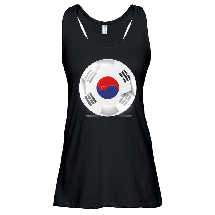 Soccer Ball Country Flag South Korea Ladies Essential Flowy Tank