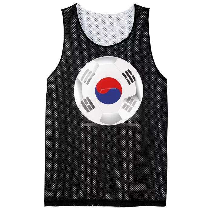 Soccer Ball Country Flag South Korea Mesh Reversible Basketball Jersey Tank