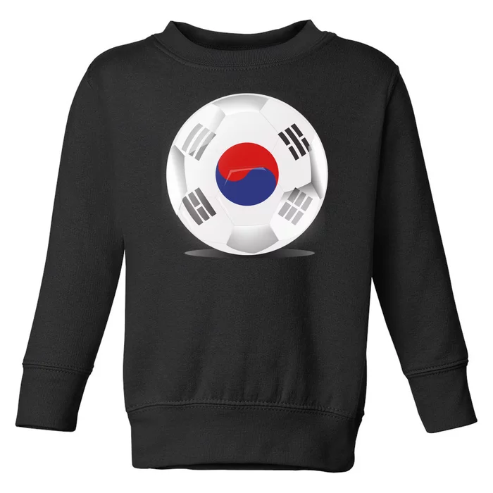 Soccer Ball Country Flag South Korea Toddler Sweatshirt