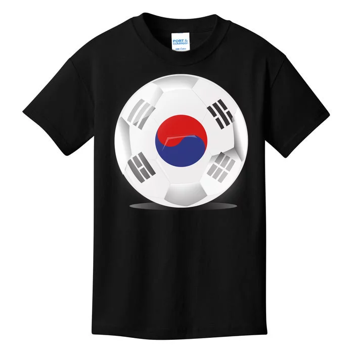 Soccer Ball Country Flag South Korea Kids T-Shirt