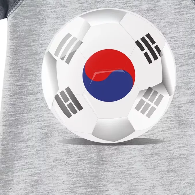 Soccer Ball Country Flag South Korea Infant Baby Jersey Bodysuit