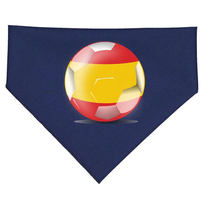 Soccer Ball Country Flag Spain USA-Made Doggie Bandana