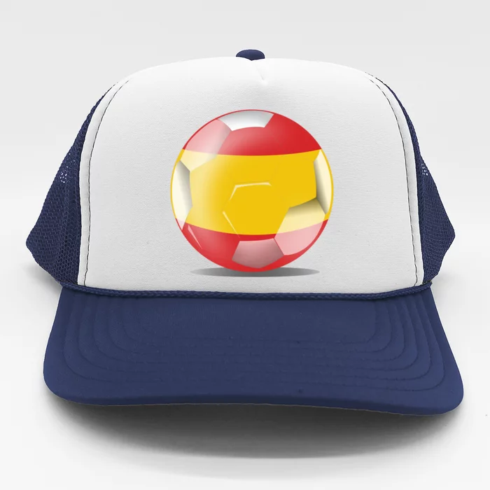 Soccer Ball Country Flag Spain Trucker Hat