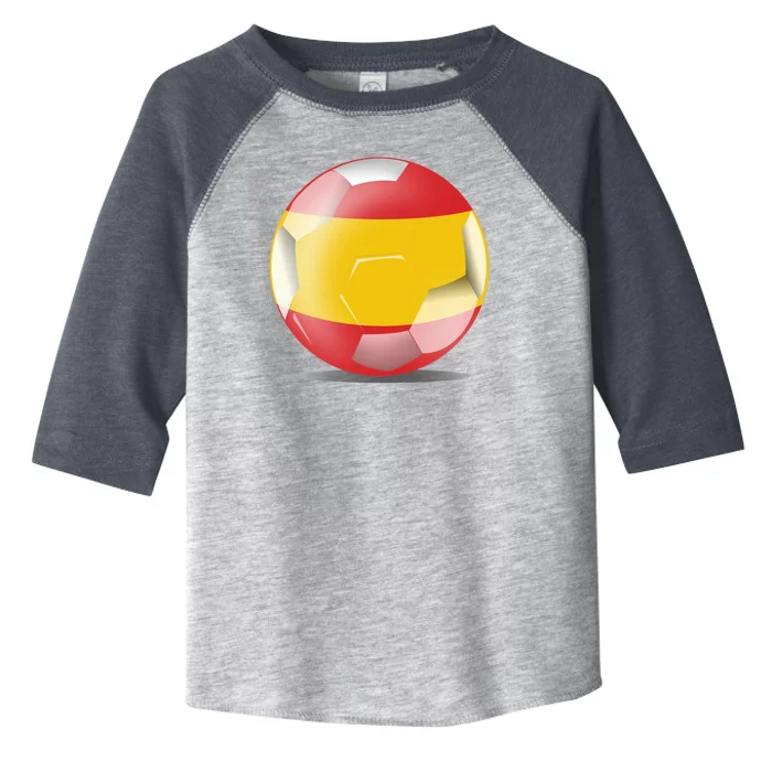 Soccer Ball Country Flag Spain Toddler Fine Jersey T-Shirt