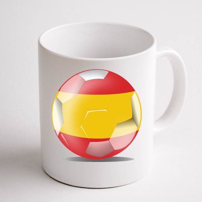 Soccer Ball Country Flag Spain Front & Back Coffee Mug