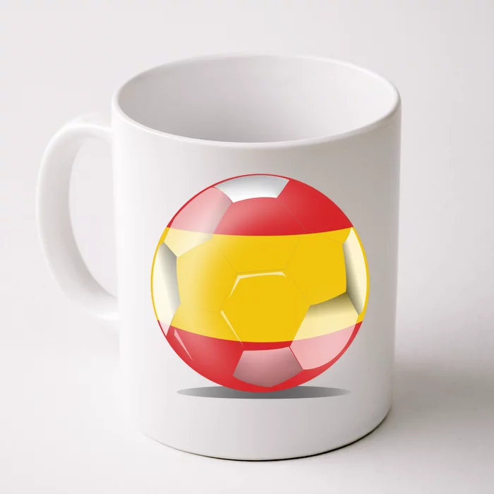 Soccer Ball Country Flag Spain Front & Back Coffee Mug