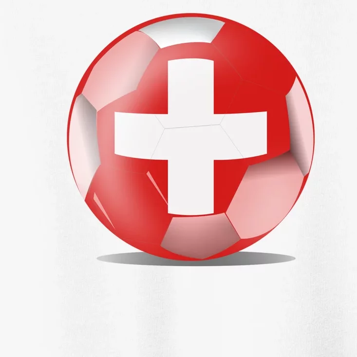 Soccer Ball Country Flag Switzerland Toddler T-Shirt