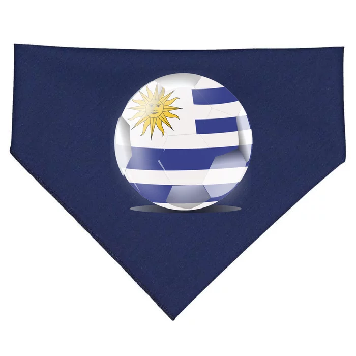 Soccer Ball Country Flag Uruguay USA-Made Doggie Bandana