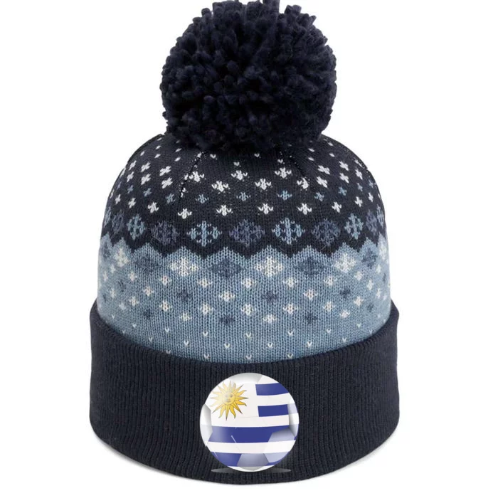 Soccer Ball Country Flag Uruguay The Baniff Cuffed Pom Beanie