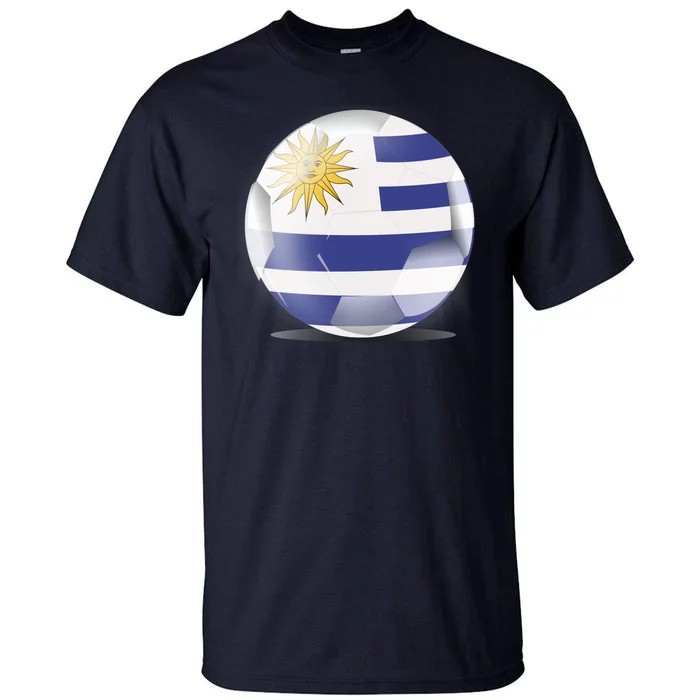 Soccer Ball Country Flag Uruguay Tall T-Shirt