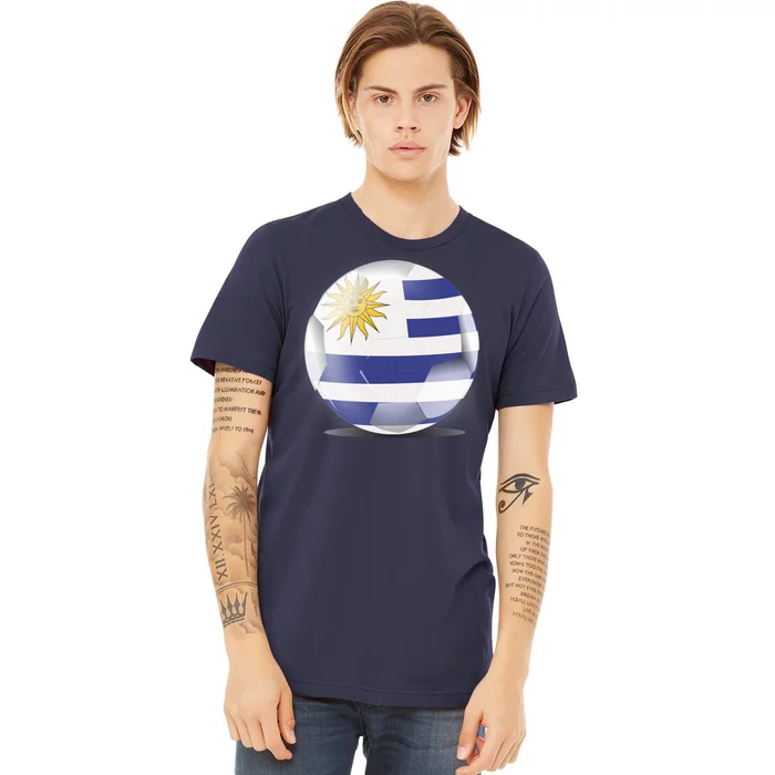 Soccer Ball Country Flag Uruguay Premium T-Shirt