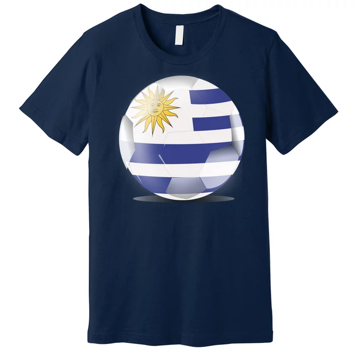 Soccer Ball Country Flag Uruguay Premium T-Shirt