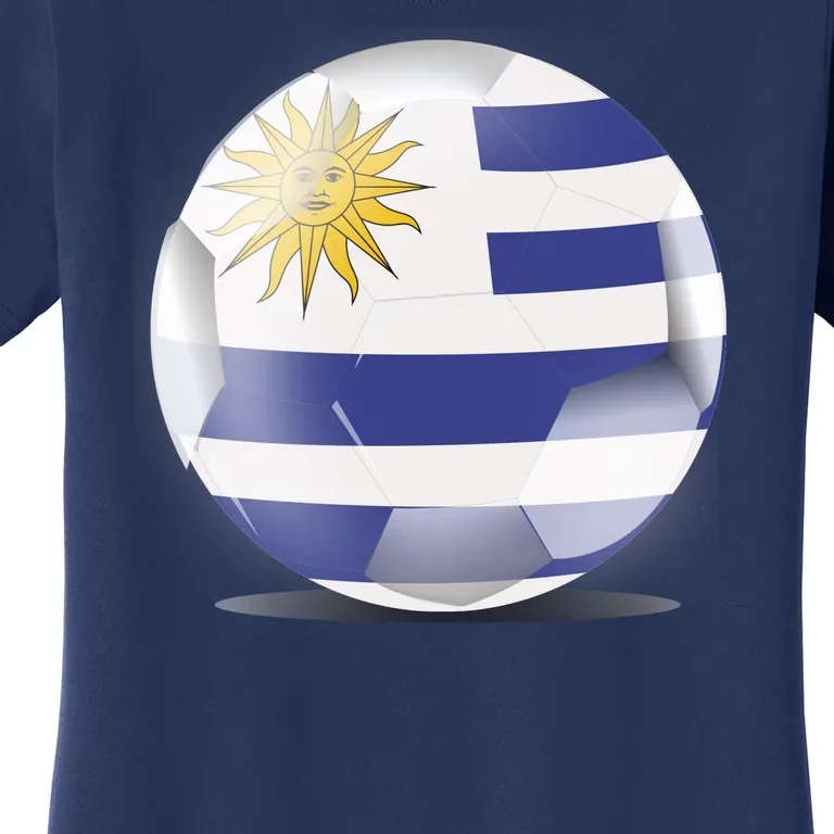 Soccer Ball Country Flag Uruguay Women's T-Shirt