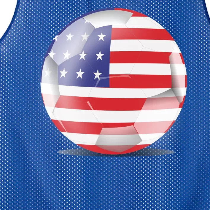 Soccer Ball Country Flag USA Mesh Reversible Basketball Jersey Tank