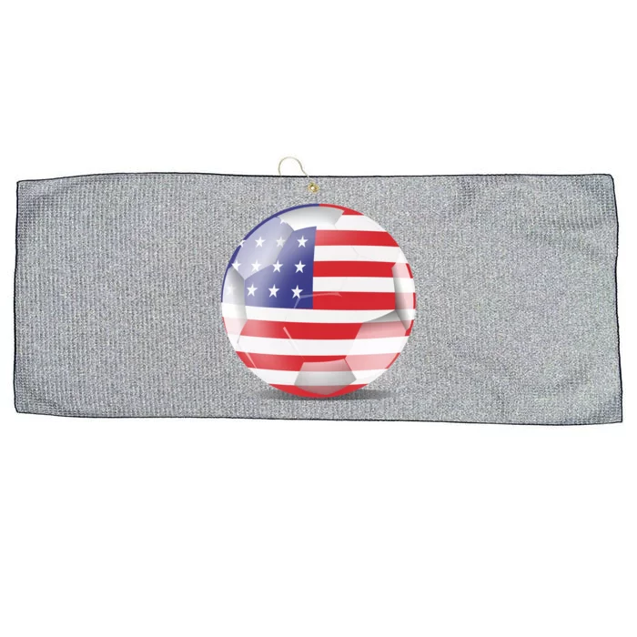 Soccer Ball Country Flag USA Large Microfiber Waffle Golf Towel