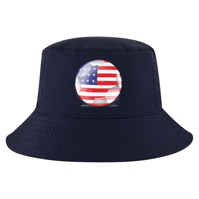 Soccer Ball Country Flag USA Cool Comfort Performance Bucket Hat