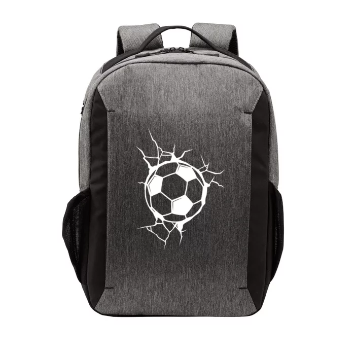 Soccer Ball Crashing Into Wall Vector Backpack