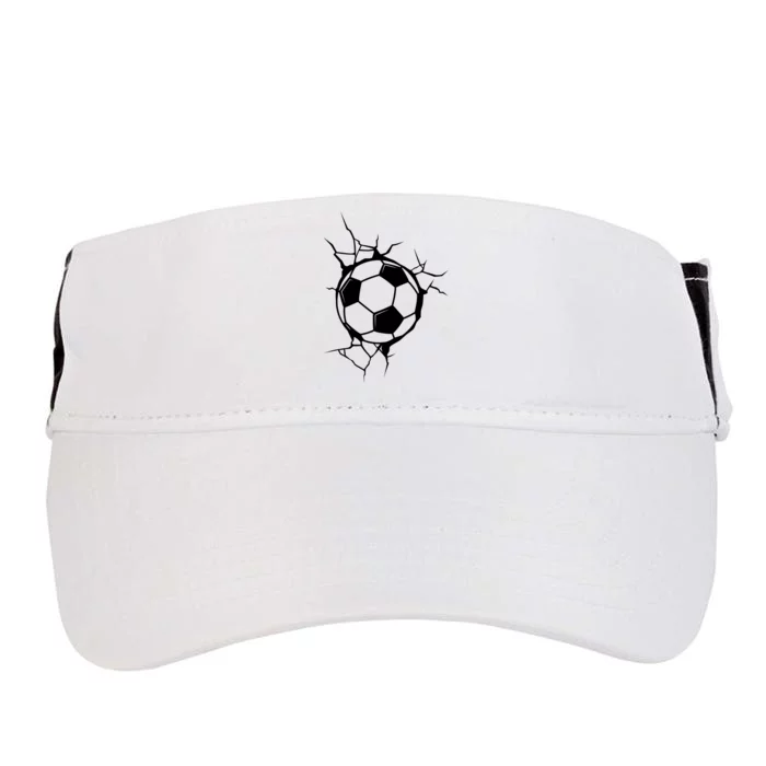 Soccer Ball Crashing Into Wall Adult Drive Performance Visor