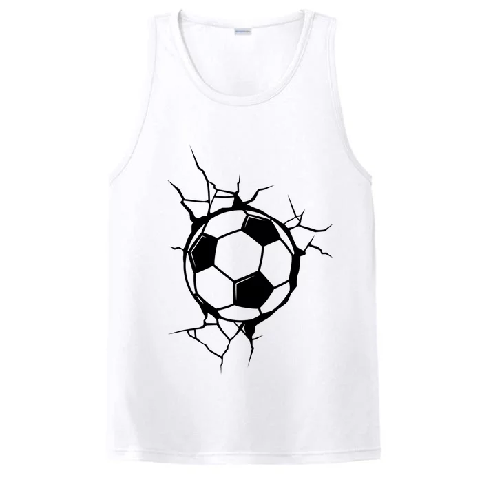 Soccer Ball Crashing Into Wall Performance Tank