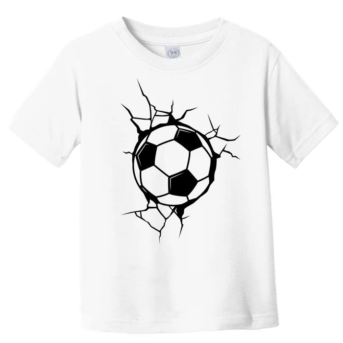 Soccer Ball Crashing Into Wall Toddler T-Shirt