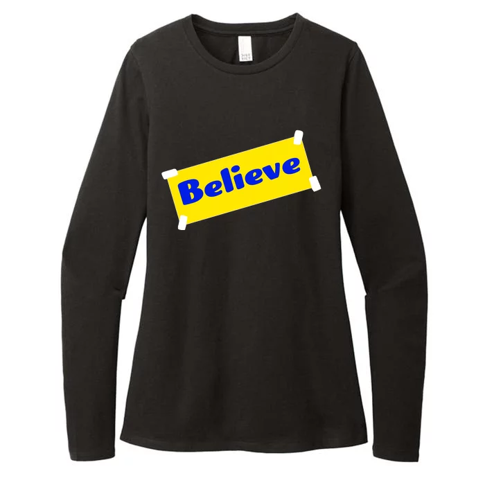 Soccer Believe Faith Coach Richmond Lasso Womens CVC Long Sleeve Shirt