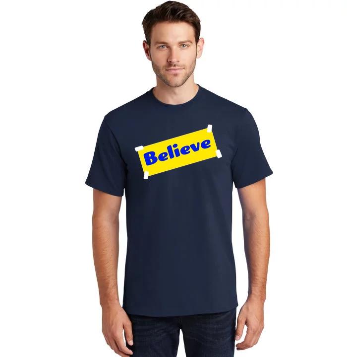 Soccer Believe Faith Coach Richmond Lasso Tall T-Shirt