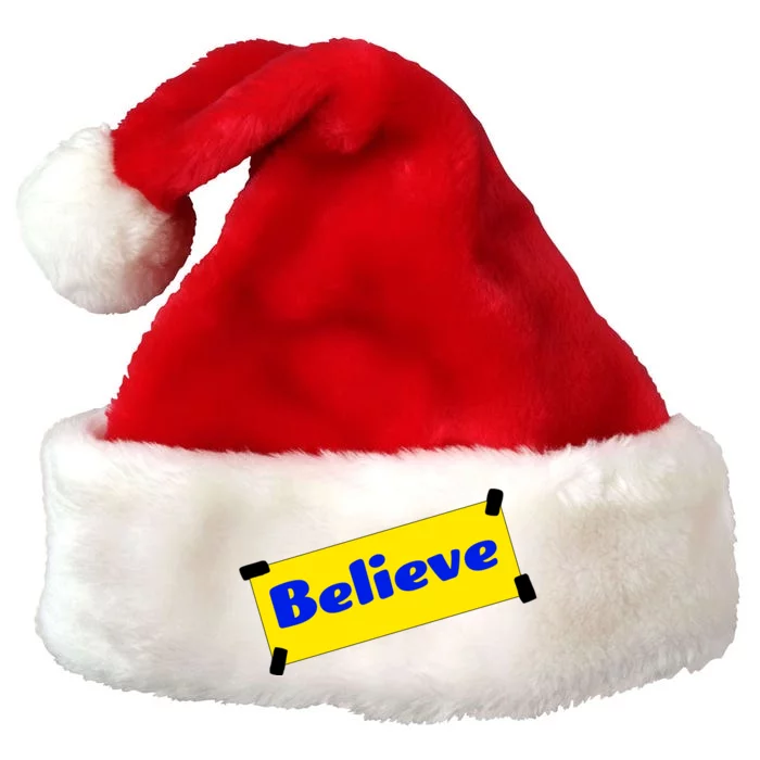 Soccer Believe Faith Coach Richmond Lasso Premium Christmas Santa Hat