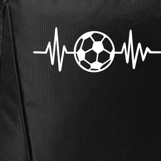 Soccer Futbol Heartbeat Pulse City Backpack