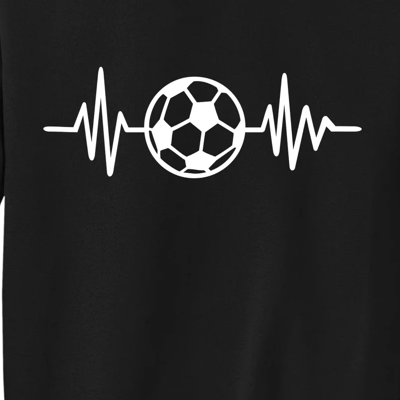 Soccer Futbol Heartbeat Pulse Tall Sweatshirt