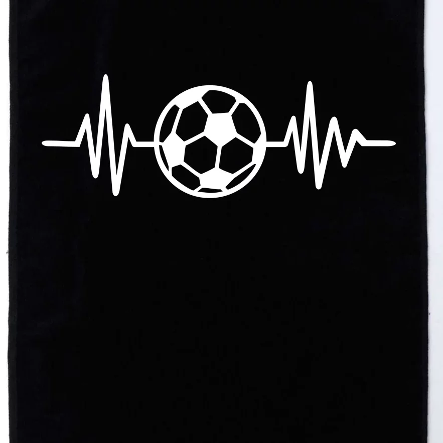 Soccer Futbol Heartbeat Pulse Platinum Collection Golf Towel