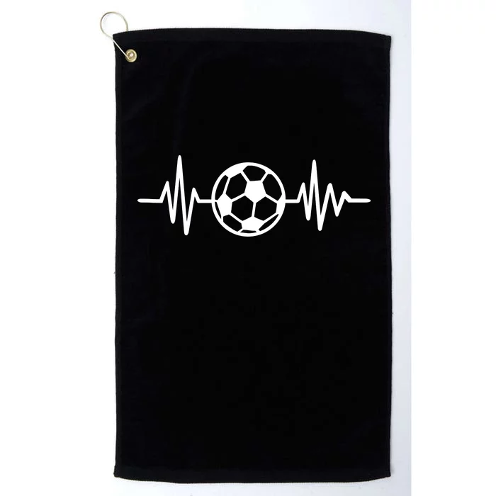 Soccer Futbol Heartbeat Pulse Platinum Collection Golf Towel