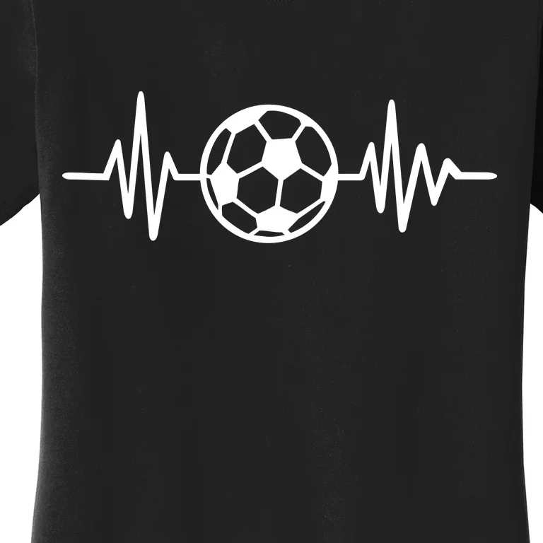 Soccer Futbol Heartbeat Pulse Women's T-Shirt