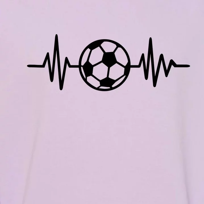 Soccer Futbol Heartbeat Pulse Garment-Dyed Sweatshirt