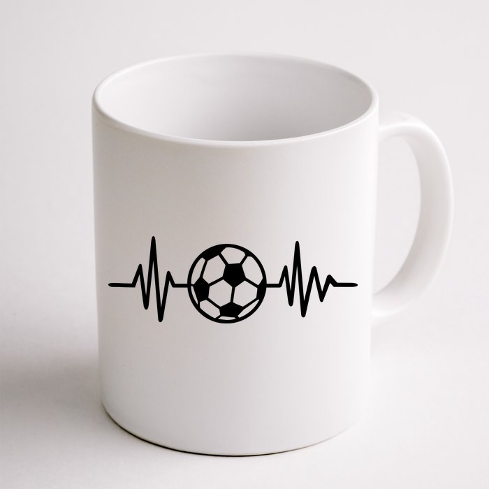 Soccer Futbol Heartbeat Pulse Front & Back Coffee Mug