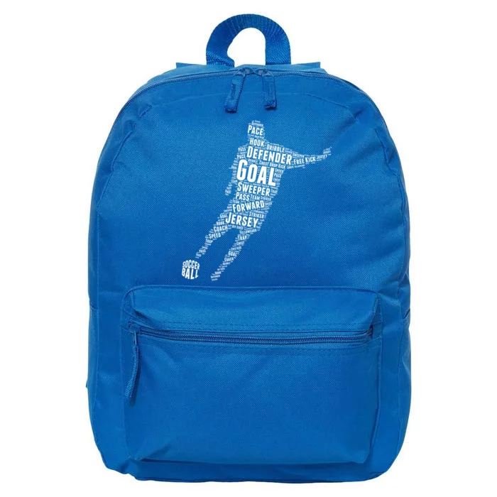 Soccer Futbol Player Word Art 16 in Basic Backpack