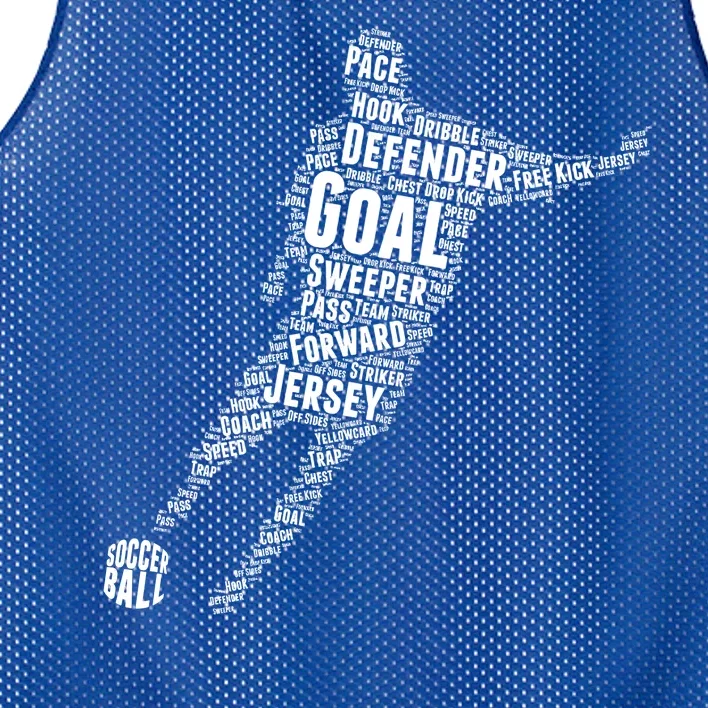 Soccer Futbol Player Word Art Mesh Reversible Basketball Jersey Tank