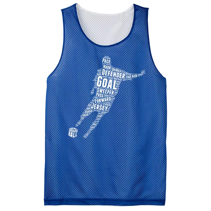 Soccer Futbol Player Word Art Mesh Reversible Basketball Jersey Tank