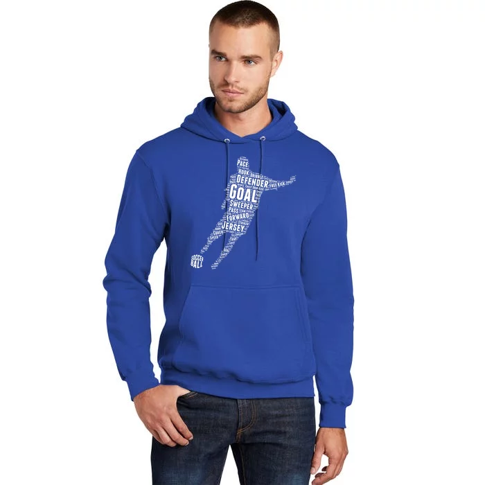 Soccer Futbol Player Word Art Tall Hoodie