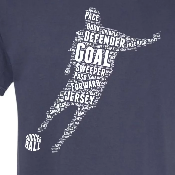 Soccer Futbol Player Word Art Garment-Dyed Heavyweight T-Shirt