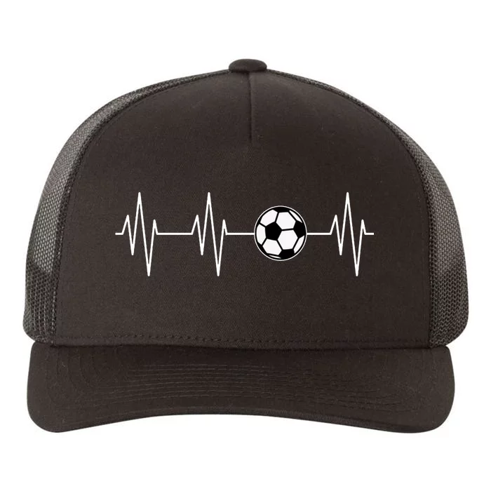 Soccer Heart Beat Yupoong Adult 5-Panel Trucker Hat