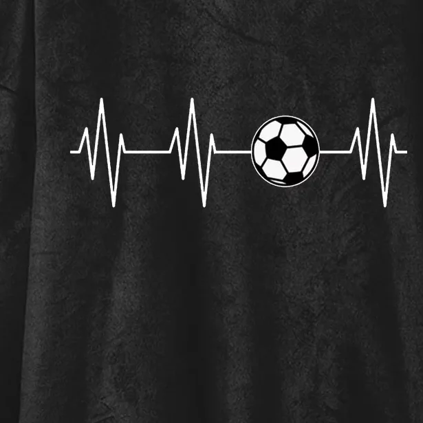 Soccer Heart Beat Hooded Wearable Blanket