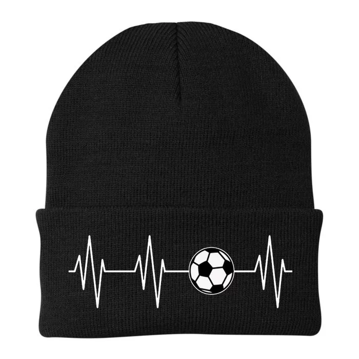 Soccer Heart Beat Knit Cap Winter Beanie