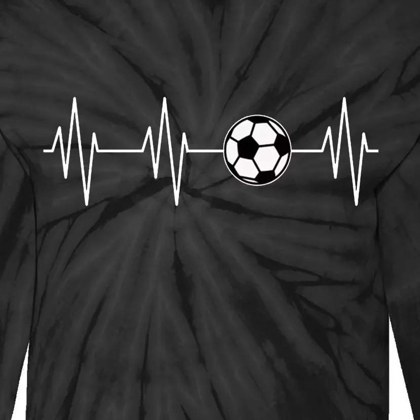 Soccer Heart Beat Tie-Dye Long Sleeve Shirt