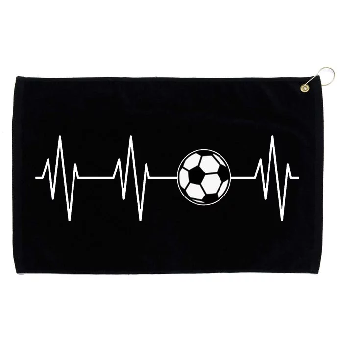 Soccer Heart Beat Grommeted Golf Towel