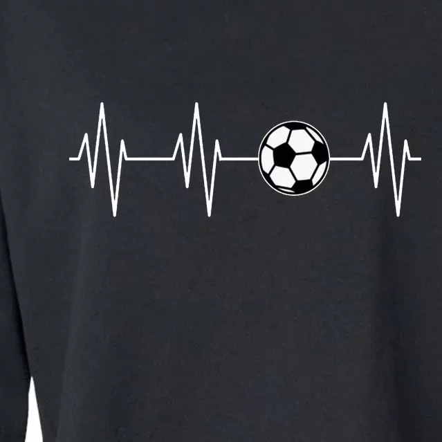 Soccer Heart Beat Cropped Pullover Crew