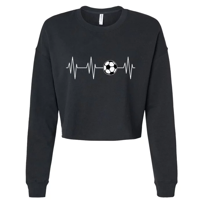 Soccer Heart Beat Cropped Pullover Crew