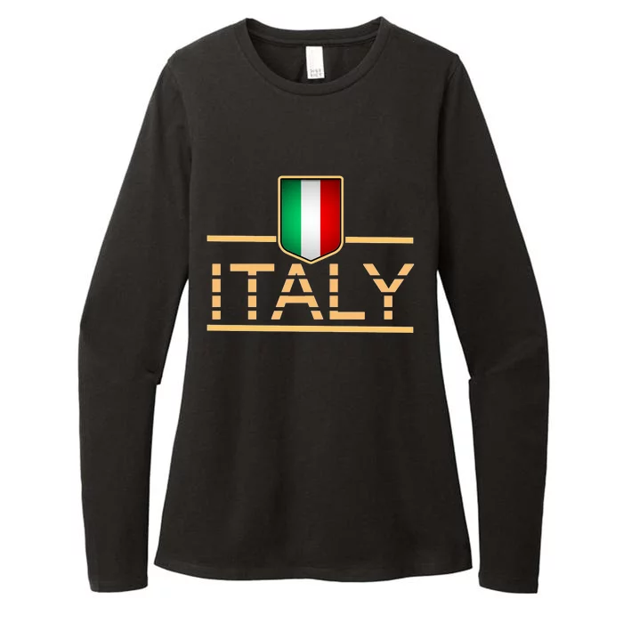 Soccer Italian Flag Italy Fan Logo Womens CVC Long Sleeve Shirt