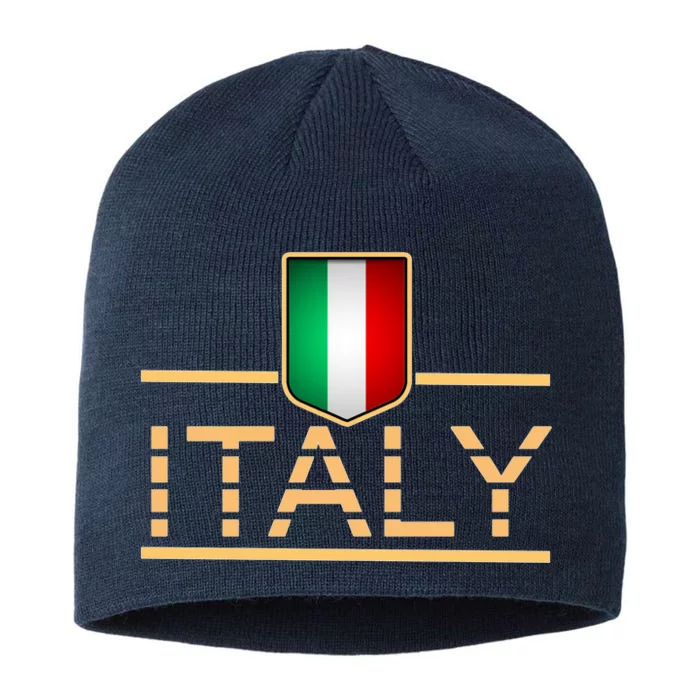 Soccer Italian Flag Italy Fan Logo 8 1/2in Sustainable Knit Beanie