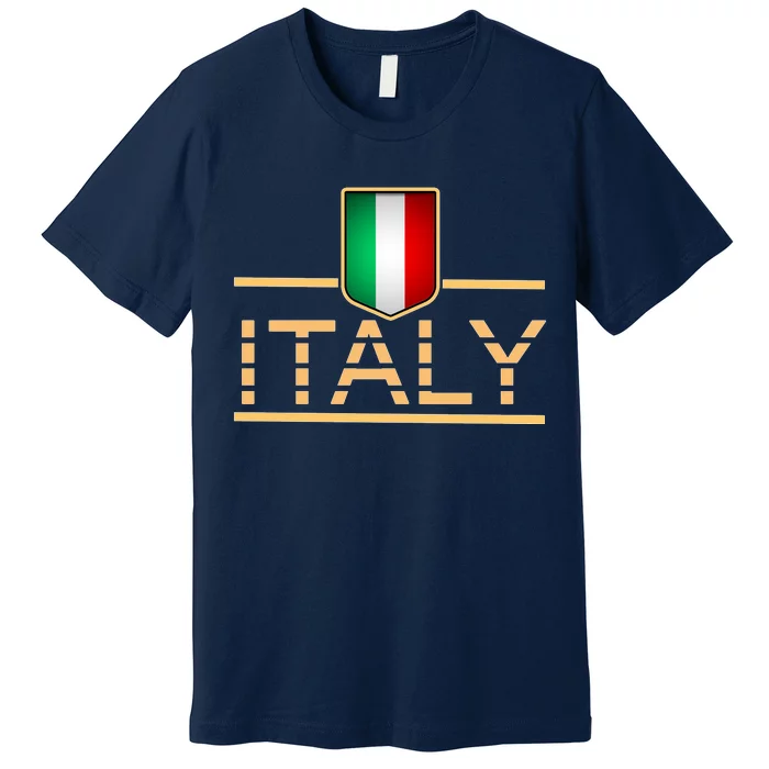 Soccer Italian Flag Italy Fan Logo Premium T-Shirt