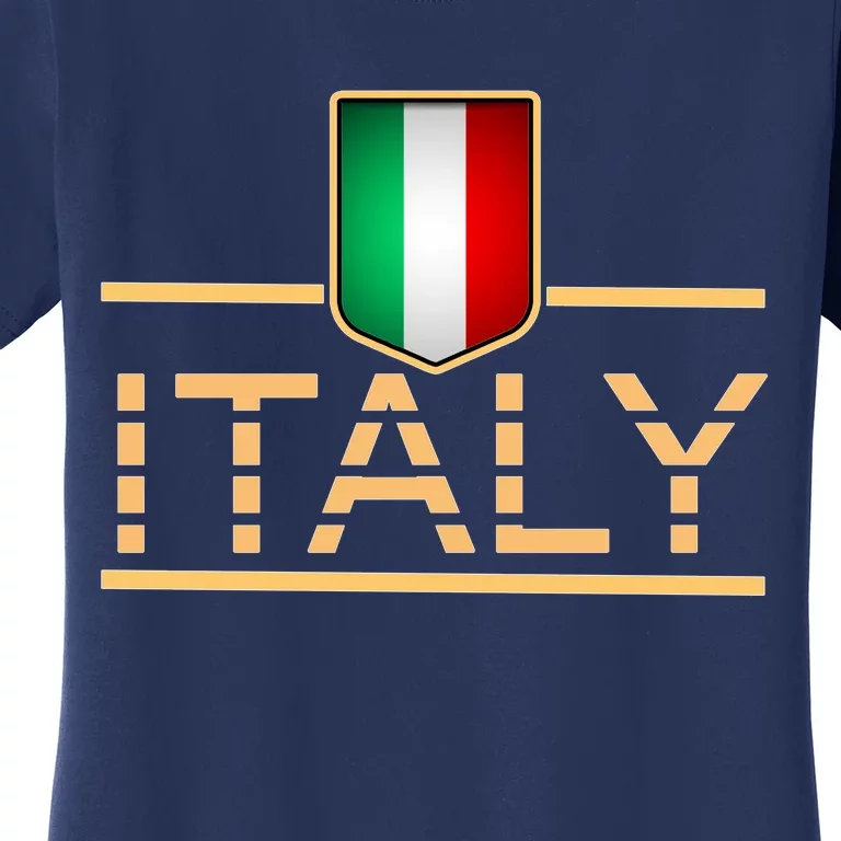 Soccer Italian Flag Italy Fan Logo Women's T-Shirt